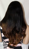 22" Natural Black Ombre Brown Lace Front