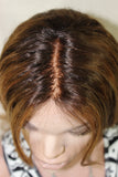 20" Brown with Blonde Highlights Ombré Tips Lace Front