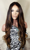 24" Brown Blonde Ombré Lace Front