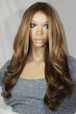 20" Brown Blonde Highlights Lace Front