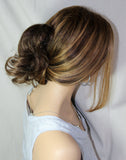 22" Medium Brown Blonde Bayalage Highlights Full Lace Wig